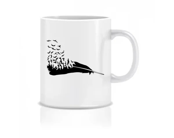 Feather with Birds - File 5 | SVG DXF EPS PNG | USA Gnome Clipart | Cricut Silhouette Cut File - Image 3