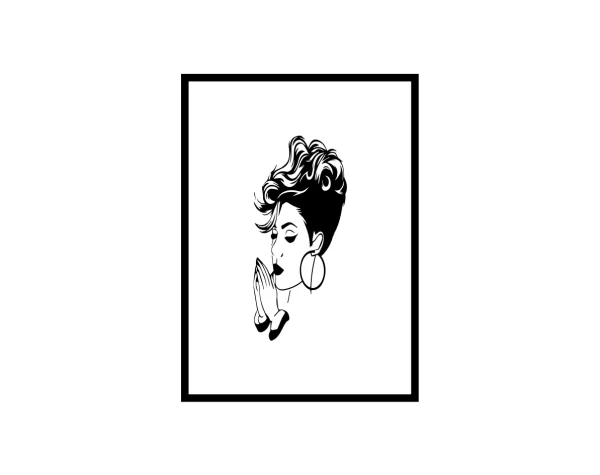 Afro Women Praying Wall Art – Spiritual Black Girl Magic Print (JPG | PNG | PDF) - Image 4
