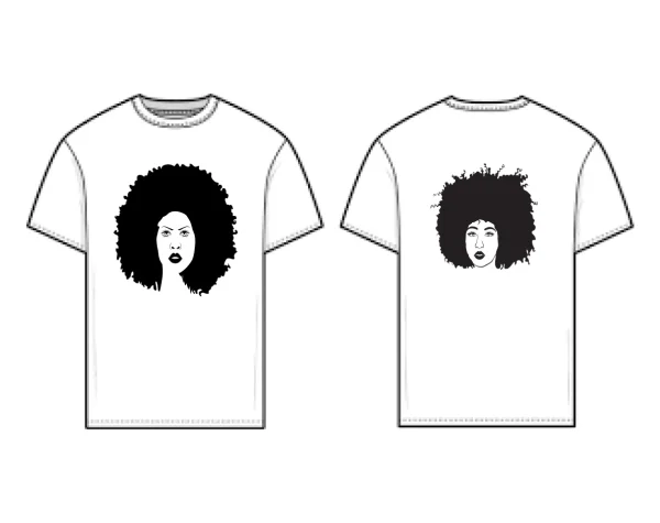 Radiant Afro Beauty – USA Gnome Clipart | Afro Woman SVG | Cricut Silhouette Cut File | DXF PNG EPS - Image 2