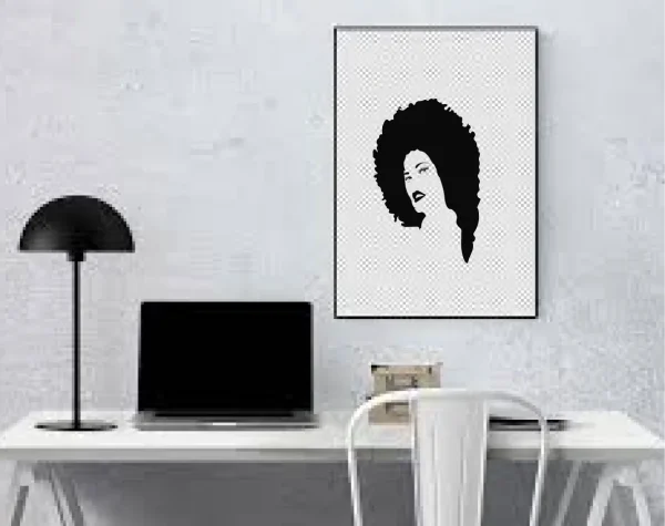 Radiant Afro Beauty – USA Gnome Clipart | Afro Woman SVG | Cricut Silhouette Cut File | DXF PNG EPS - Image 4